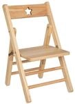 Atmosphera - Kinderklappstuhl - Gummibaumholz - Beige