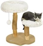 PawHut Kratzbaum 61,5 cm hoch Katzenkratzbaum mit Spielball, Betten, Katzenturm...