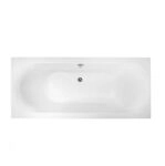 Belvit Vienna Acryl Badewanne 180 x 80 cm, rechteckige Wanne mit Mittelablauf...