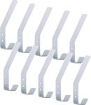 SOTECH 10 x Kleiderhaken Loxten 142 x 20 x 45 mm wei&szlig;, Garderobenhaken aus echt