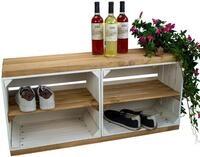 Kistenkolli Altes Land Schuhregal mit Sitzbank aus Obstkisten und massiven...