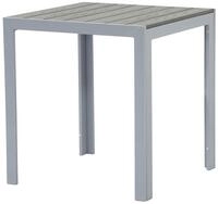 Gardissimo Aluminium Gartentisch Soul 70x70 Silber mit Nonwood Tischplatte,...