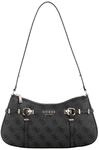 GUESS Leona Logo Shoulder Bag BNN - BONE LOGO One Size, Coal Logo,...