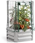 Outsunny Hochbeet Pflanzkasten mit Rankgitter Blumenkasten 53 x 53 x 90 cm | Spalier