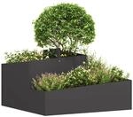 vidaXL Garten-Pflanzgef&auml;&szlig; Schwarz 80 x 80 x 50 cm Kaltgewalzter Stahl | Dieser