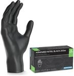 200x ARNOMED Einweghandschuhe Schwarz, Einmalhandschuhe M, Nitrilhandschuhe,