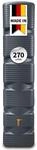 4rain Quadro Regentonne Wandtank 270 Liter Graphite Grey - schmale L&ouml;sung f&uuml;r...