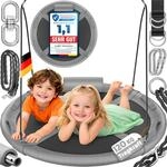 ELONEO Nestschaukel Outdoor & Indoor mit 90 cm Durchmesser | Tellerschaukel bis...