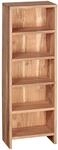 FineBuy CD Regal Akazie Massivholz Standregal 90 cm hoch CD-Aufbewahrung 5...