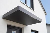 Gutta Rechteckvordach BS Plus 160 mit Wasserspeier rechts - Anthrazit mit...