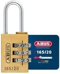 ABUS Zahlenschloss 165/20 - Vorh&auml;ngeschloss aus Messing - mit individuell