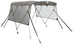 vidaXL 3 Bow Bimini Top mit Mesh-Seitenteilen, Bootsverdeck mit Aluminiumrahmen,