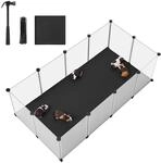SONGMICS Kleintiergehege mit Bodenplatten, Laufstall mit Abnehmbarer und...