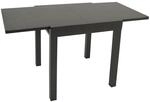 DEGAMO Balkontisch Livorno aus Aluminium anthrazit und Glas in Keramtikoptik