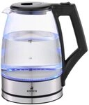 Karaca Glacia Kettle - Glas Wasserkocher Edelstahl - 2200W, 1,8 Liter,...