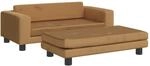 vidaXL Kindersofa mit Hocker, Couch f&uuml;r Kinder, Kindercouch mit runden Kanten,