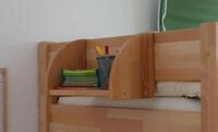 TiCAA Einh&auml;ngeregal Hochbett und Etagenbett Buche Bio Ge&ouml;lt