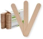 100x MEDI-INN Mundspatel aus Holz, unsterile Holzspatel 15 cm, Zungenspatel &