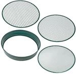 KesTek Gartensieb Metall 3in1 KTGS2 - Robustes Metallrandsieb & Durchwurfsieb...