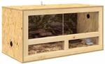 vidaXL Terrarium Braun 80 x 40 x 40 cm OSB, Rustikale Glasumhausung, Robustes