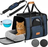 CADOCA&reg; Transportbox Katzen bis 20kg faltbar Sonnen- und Regendach...