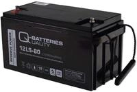 Q-Batteries 12LS-80 / 12V - 82Ah Blei Akku Standard-Typ AGM - 10 Jahres-Typ