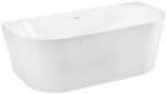 Aloni Halbfreistehende Badewanne 170 x 80 x 60 cm, Acryl Badewanne mit...