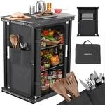 24MOVE&reg; Campingk&uuml;che, Faltbare Outdoor K&uuml;che Arbeitsplatte, MDF...