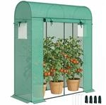 Outsunny Tomatengew&auml;chshaus Foliengew&auml;chshaus mit Rolltor Netzfenster...