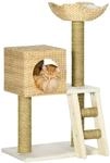 PawHut Kratzbaum 100,5 cm Katzenbaum mit Katzenh&ouml;hle, Bett, Treppe,...