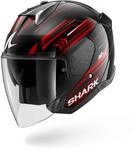 Shark, Jet Motorradhelm SKWAL I3 JET LIGHT-BLUR Black Red White KRW, M