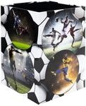 HERMA 19739 Papierkorb mit Fussball Motiv, 15 Liter, faltbar, stabile Pappe, schmaler
