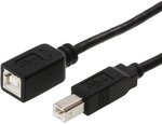 Delock USB-Verl&auml;ngerungskabel - USB Type B (W) bis USB Type B (M) - 2 m, 83427