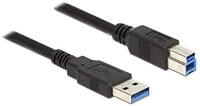 DeLock Kabel USB 3.0 Typ-A Stecker > USB 3.0 Typ-B Stecker 5, 0 m Schwarz