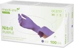 Medi-Inn+ Nitril Purple Einmalhandschuhe, lila, puderfrei (S, 100 St&uuml;ck)