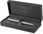 Parker Sonnet Tintenroller | Edelstahl mit Palladiumzierteilen | feine Spitze 
