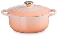 Le Creuset Signature emaillierte, gusseiserne runde Auflaufform mit Deckel, 20...