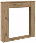 VidaXL Kaminrahmen, Eiche, handgefertigt, 100 x 20 x 100 cm, Holz, Kamin,