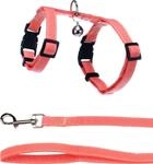 Flamingo Harnass mit Leine f&uuml;r K&auml;tzchen Lomi Zartrosa &ndash; A: 15-22cm, B: 20-30cm,