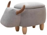 SVITA Tierhocker mit Stauraum Kinderhocker Ordnungshelfer Sitzhocker Polster mit