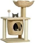 PawHut Kratzbaum 74 cm Katzenbaum mit Katzenh&ouml;hle, Bett, Katzenkratzbaum mit