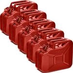 BW&reg; Benzinkanister Metall 5x 10 Liter - Kraftstoffkanister Rot - RAL 3000 -
