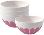 Villeroy & Boch Fleur cassis M&uuml;slischalen 4er Set, 14 cm, Schale f&uuml;r M&uuml;sli,