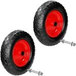 ECD Germany 2er Set Schubkarrenrad luftbereift mit Achse, 4.80/4.00-8, &Oslash; 390...