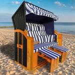 BRAST&reg; Strandkorb Ostsee 3-Sitzer XL f&uuml;r 2-3 Personen | 155cm breit | 2...