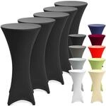 Beautissu 5er Set Stretch Stehtisch Husse Schwarz &Oslash; 80-85 cm Stella &ndash;...