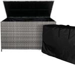 582L Rattan Kissenbox & Wasserdichte Tragetasche | Outdoor Truhe f&uuml;r gro&szlig;e...