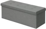 WOLTU Sitzbank mit Stauraum 110cm, Truhe mit stauraum 118L Faltbar, Sitztruhe...