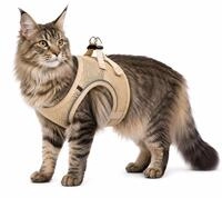 katzengeschirr - Step&Go Berta beige L - 30-34 cm / 48-52 cm - Nylon mit