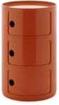 Kartell Componibili Big, Container 3-f&auml;cher, Durchmesser 42 cm, Orange